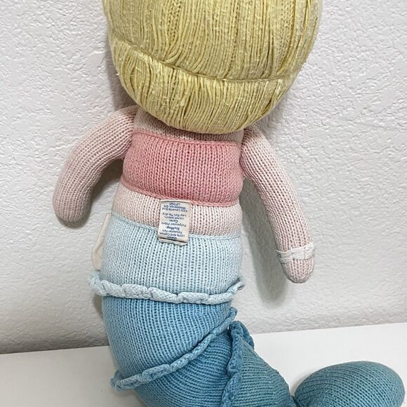 Cuddle + Kind Skye the Mermaid Plush Knit Handmade Doll 20" - Picture 15 of 16